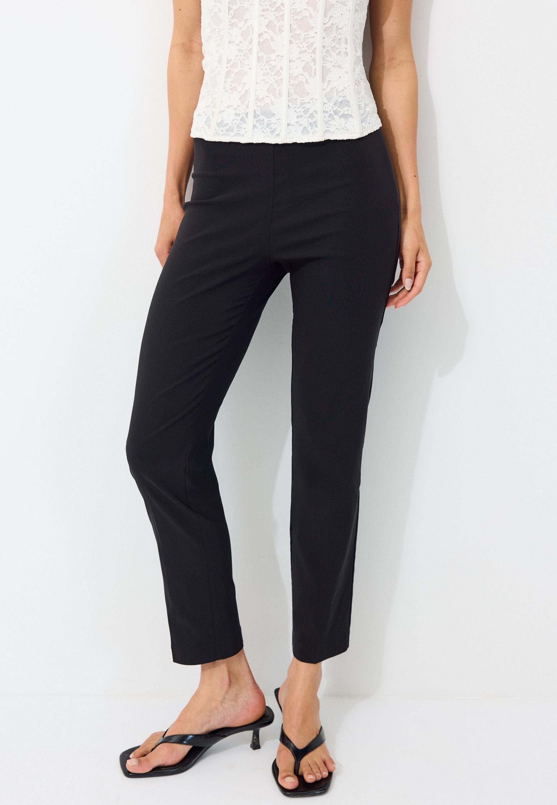 Cigarette bengaline trousers — Black