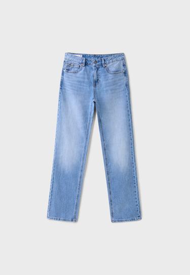 D98 straight-leg vintage effect jeans — MEDIUM BLUE DENIM 7