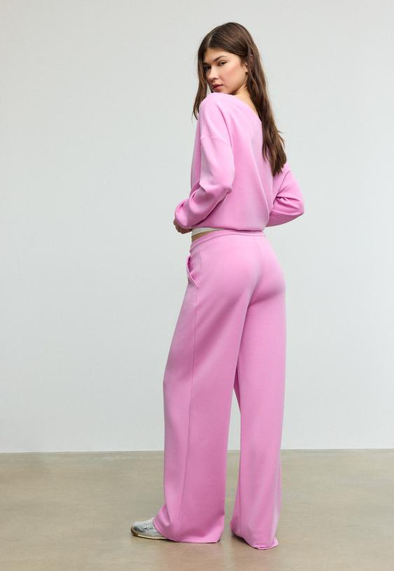 pantaloni jogger palazzo morbidi al tatto