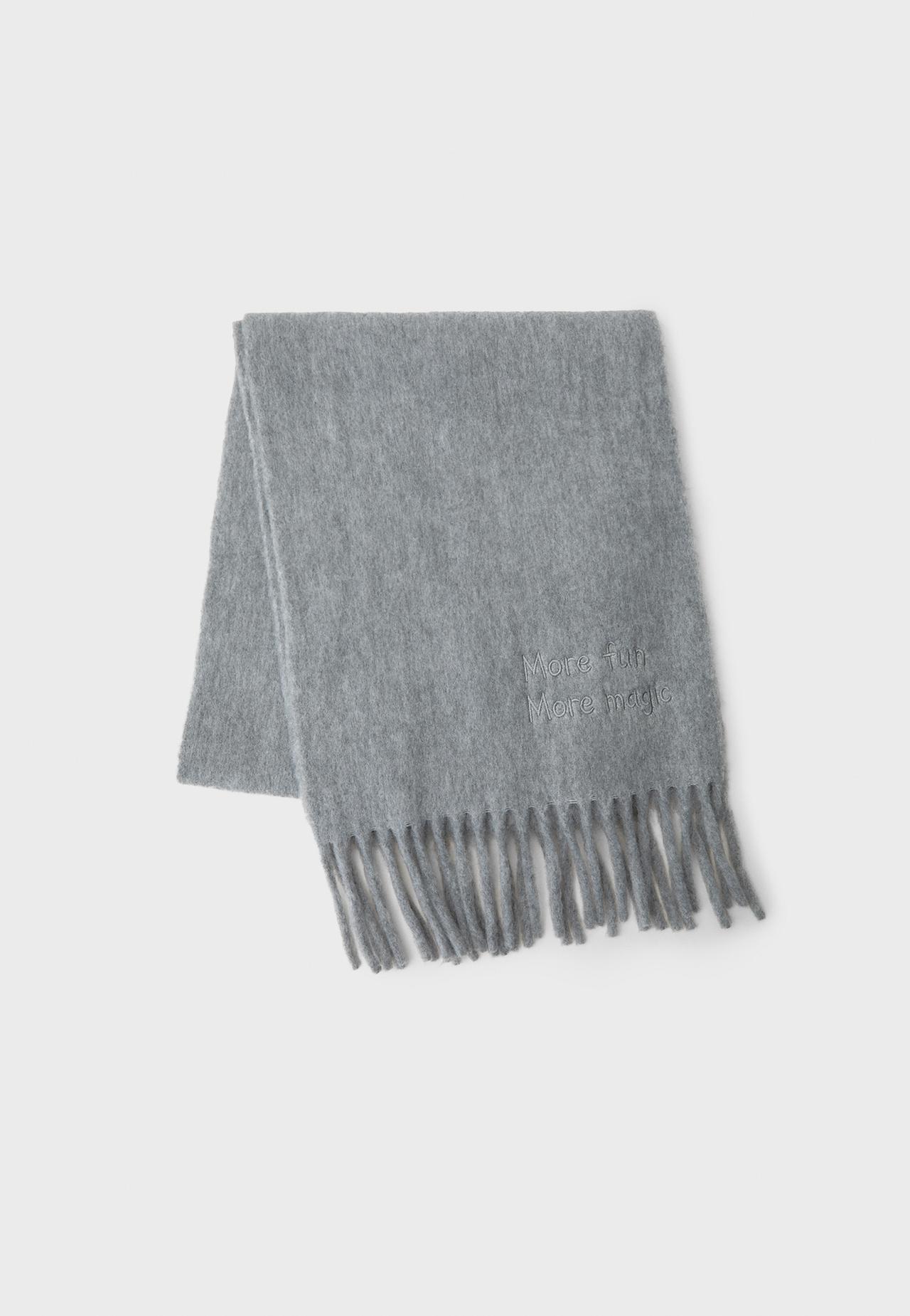 Slogan scarf — Dark grey