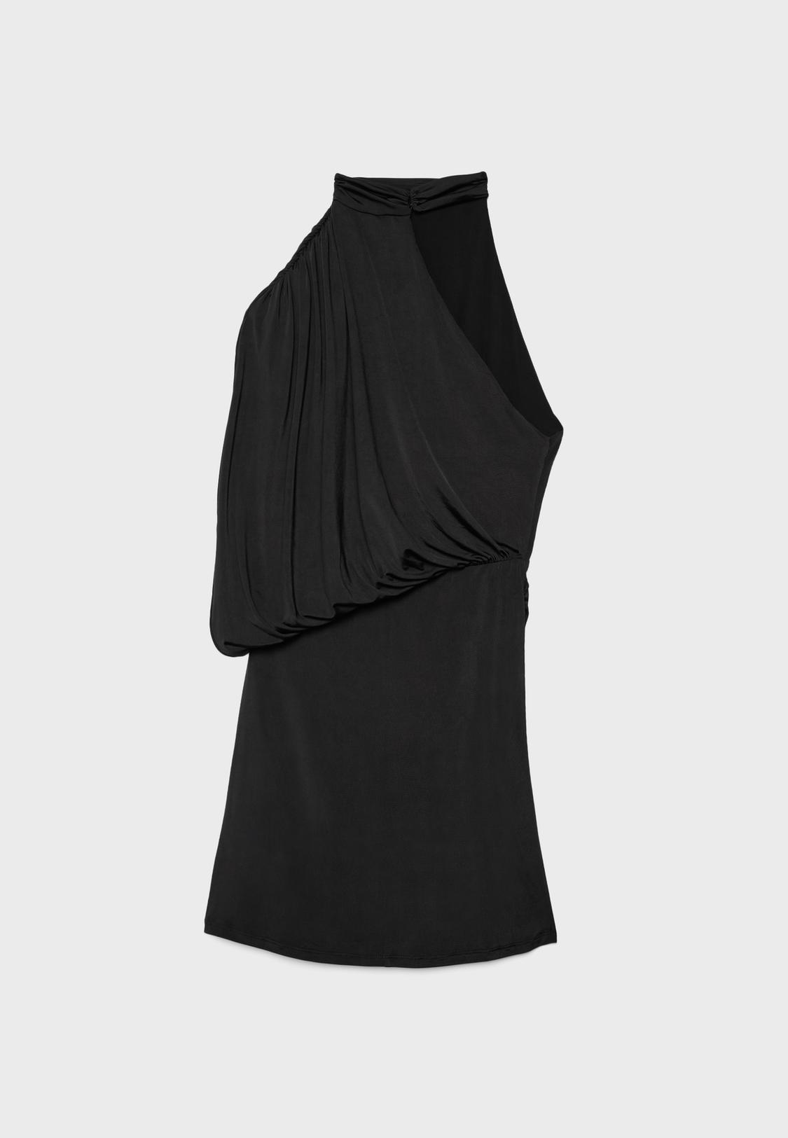 Asymmetric draped short dress - Women's fashion | Stradivarius United States Asymmetric draped short dress - Women's fashion | Stradivarius United States