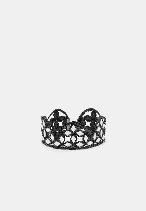 choker met spiegels en golvend design