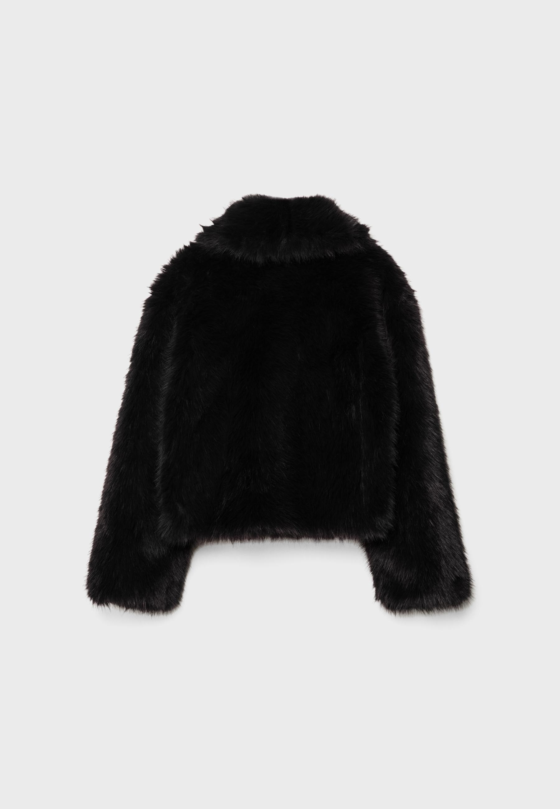 Faux fur jacket - Women's fashion | Stradivarius Peru