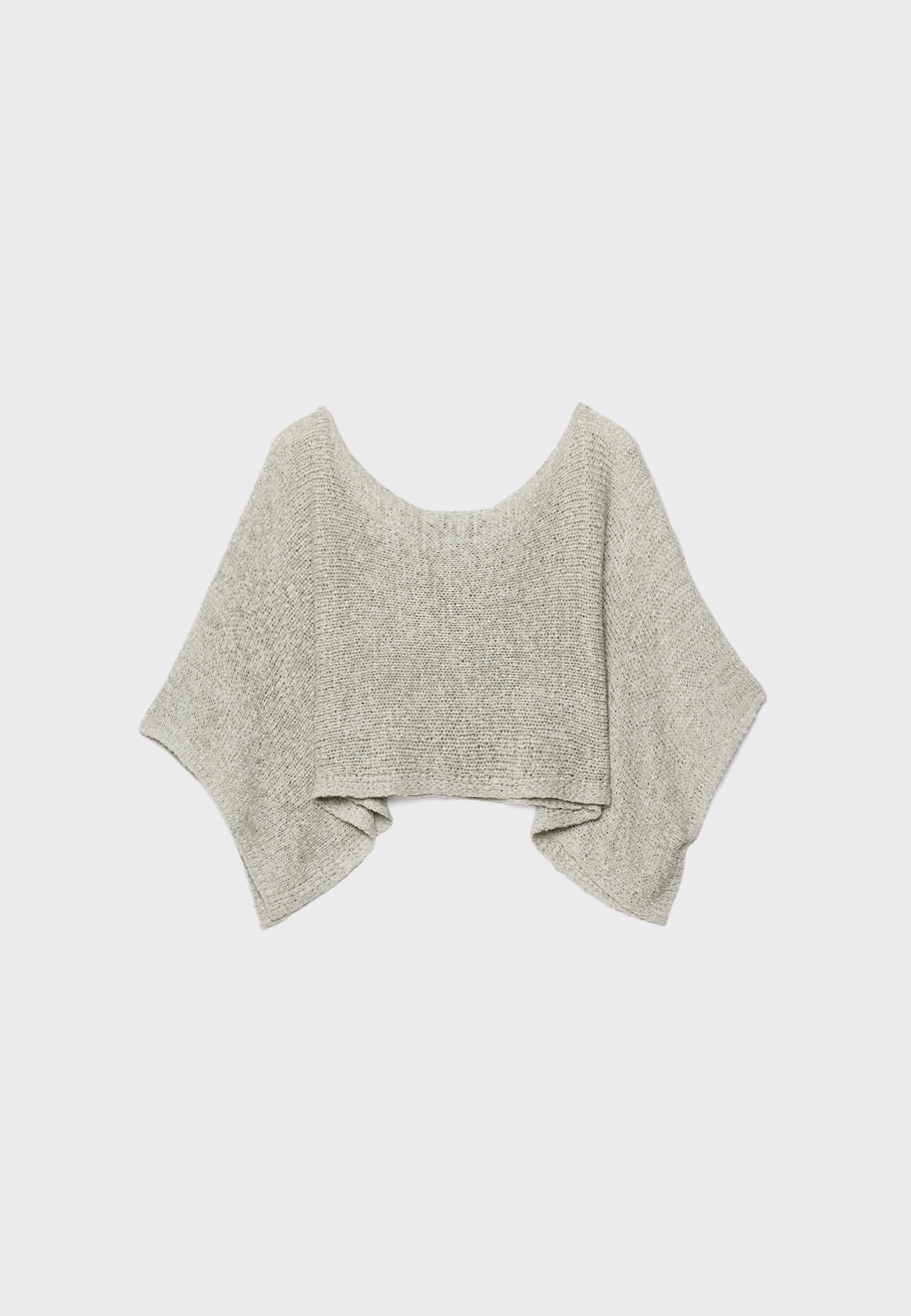 Basic cape knit jumper — Khaki