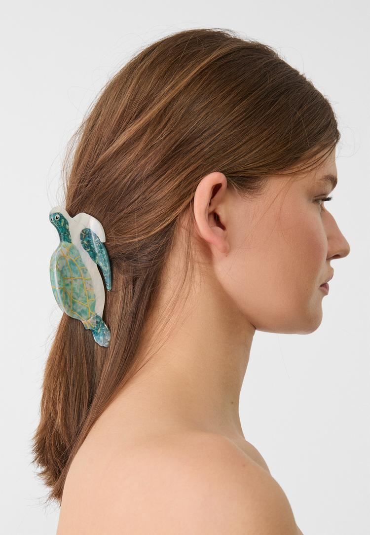 pinza de pelo tortuga