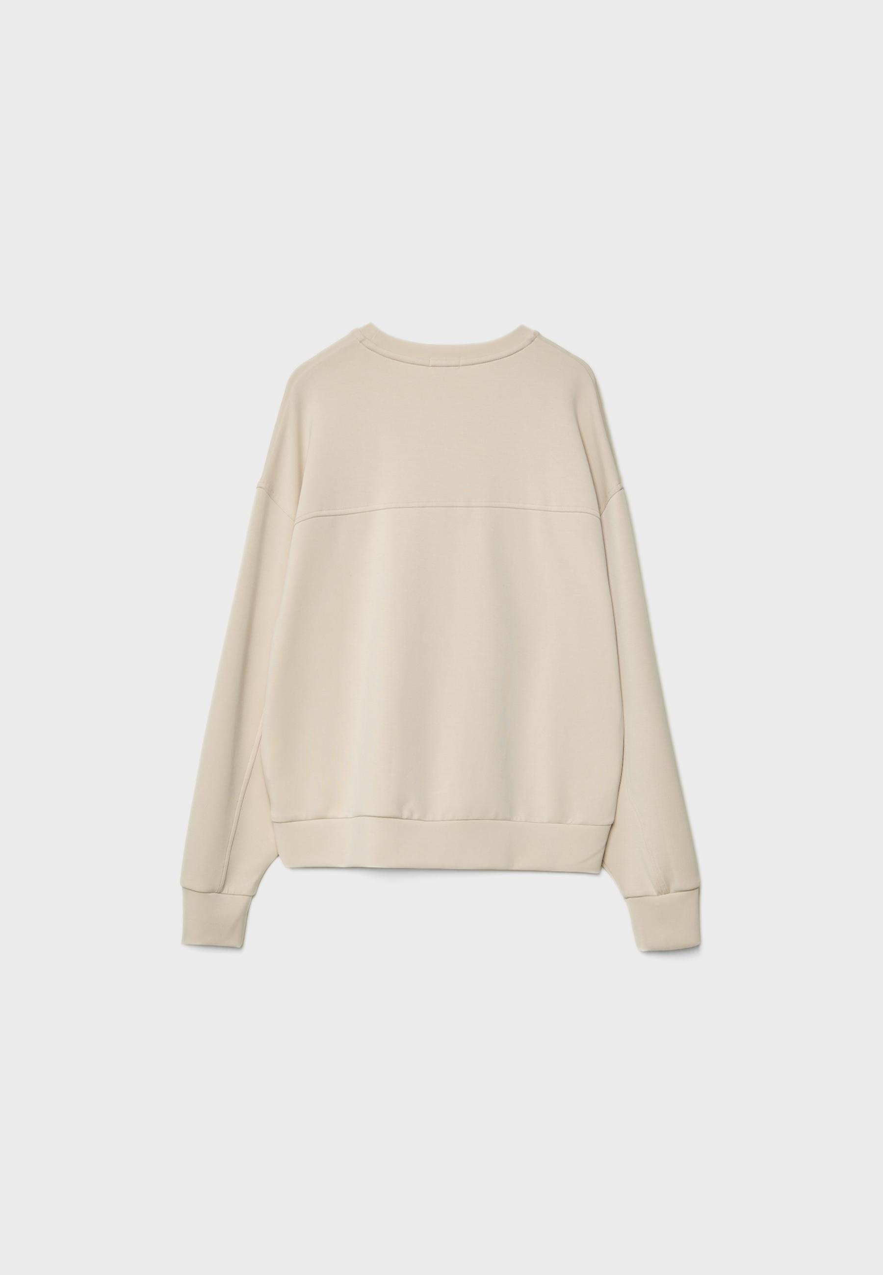 Basic soft-touch sweatshirt — Stone