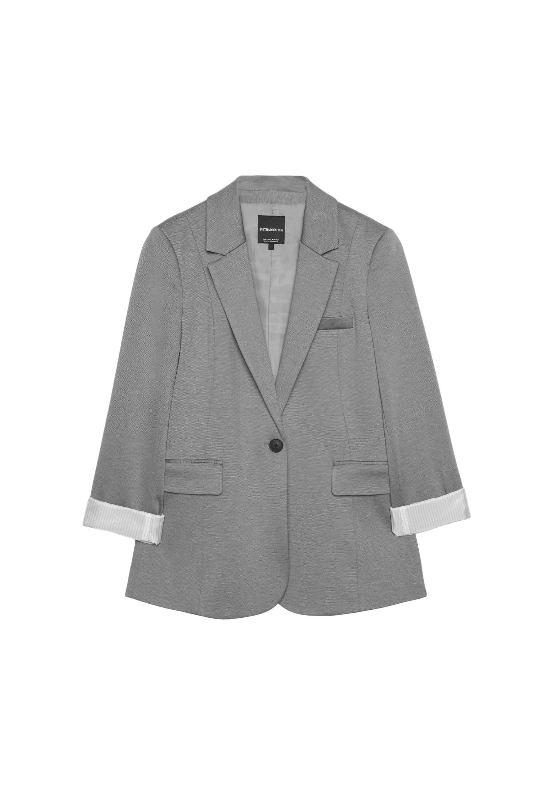 Basic knit blazer — Dark grey