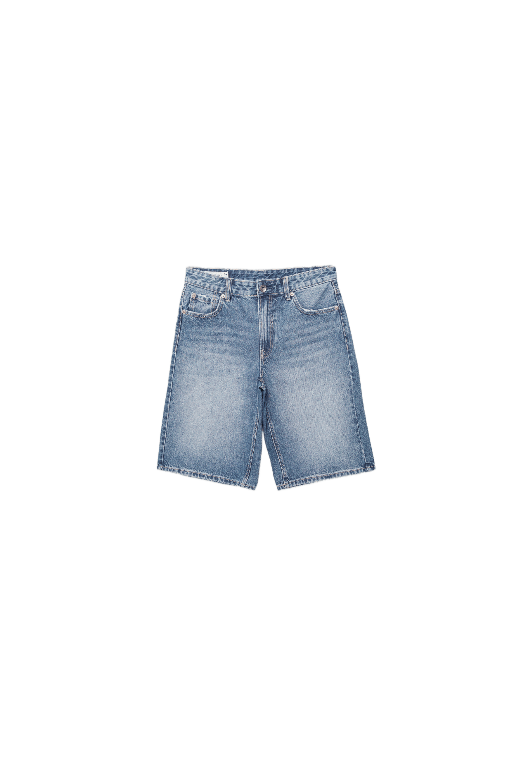 Baggy denim Bermuda shorts — MEDIUM LIGHT BLUE DENIM