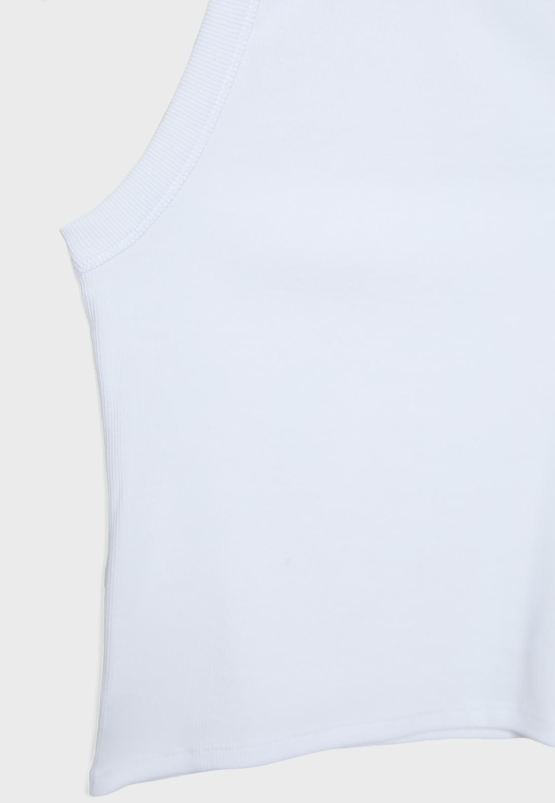 Camiseta Rugby Camiseta Blanca Hombreras Stradivarius Camiseta