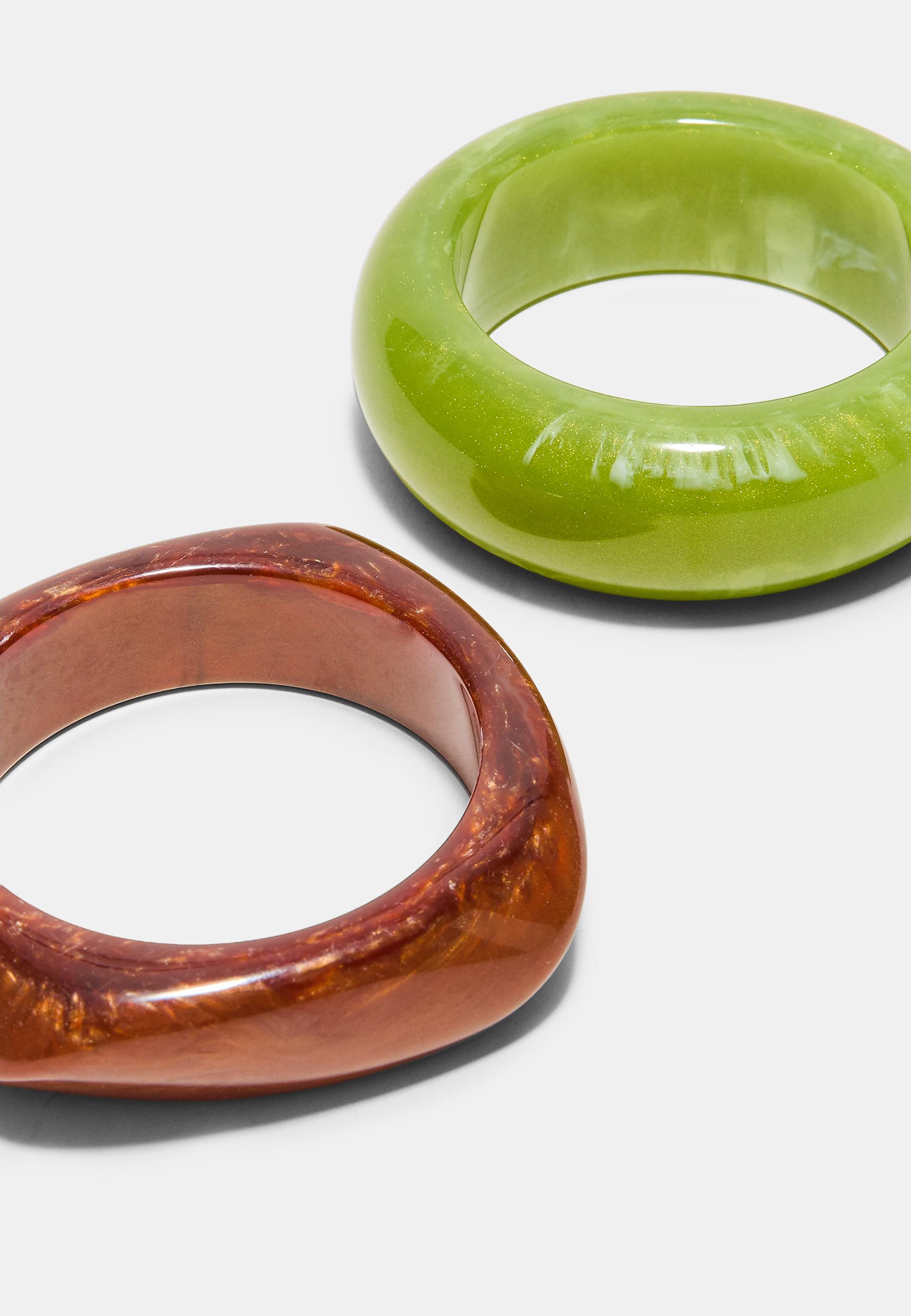 Set of 2 matching bracelets — Green