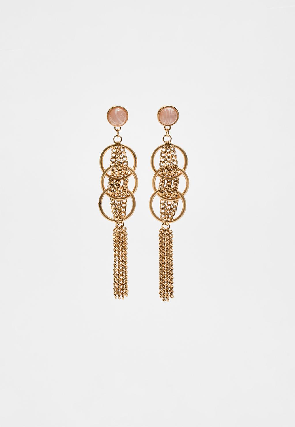 Cascading chain earrings