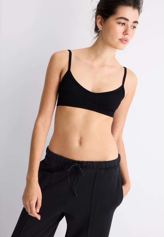 pantalon jogger wide leg nervio tacto suave