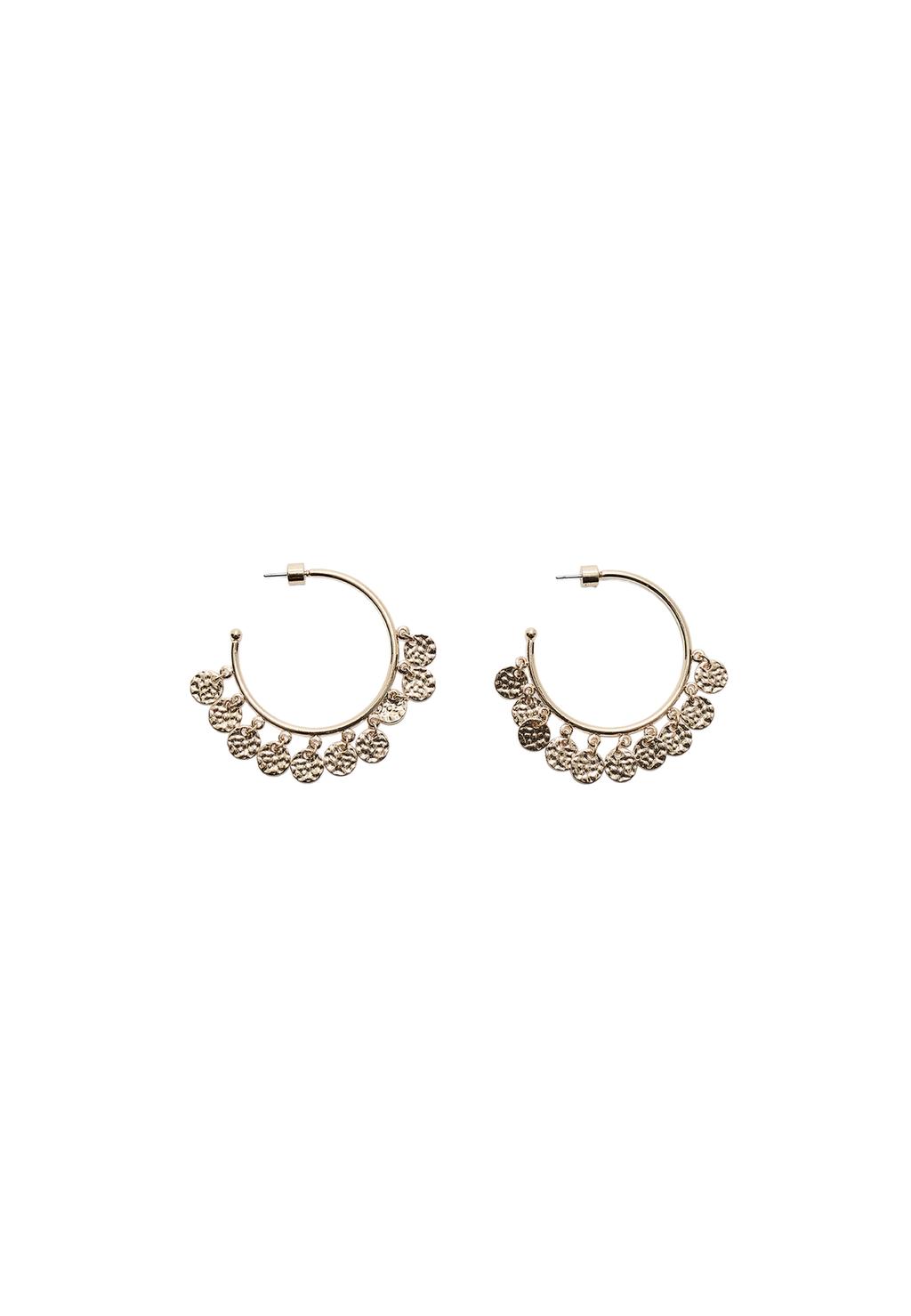 Anting-anting lingkaran manik-manik mini