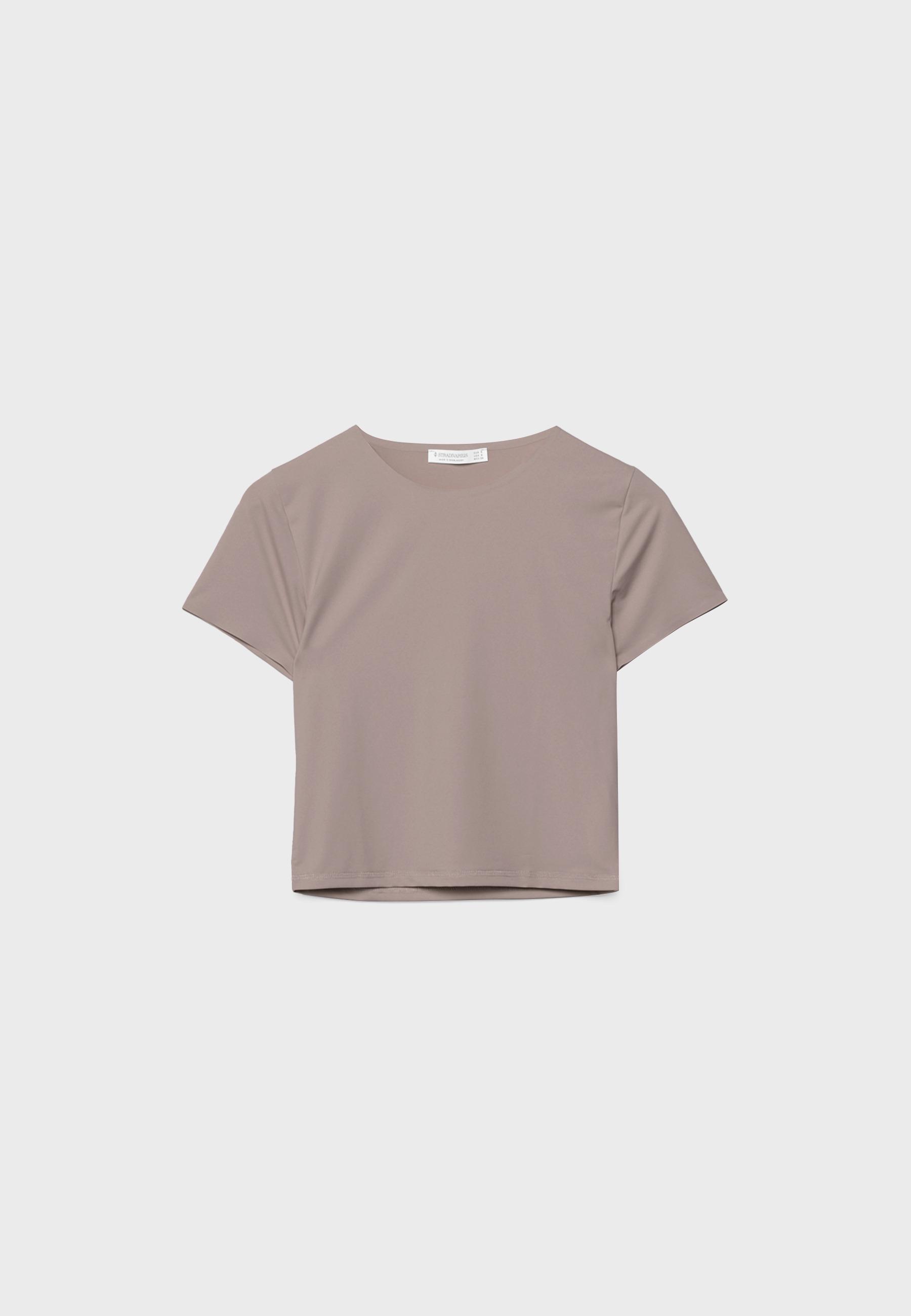 Basic polyamide T-shirt — Beige