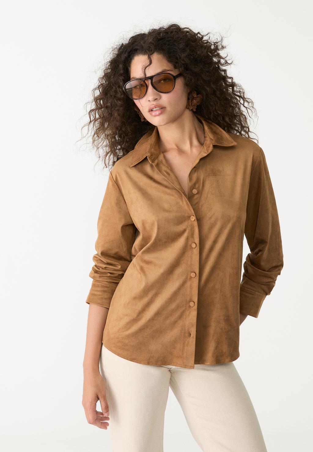 Suèdelook blouse