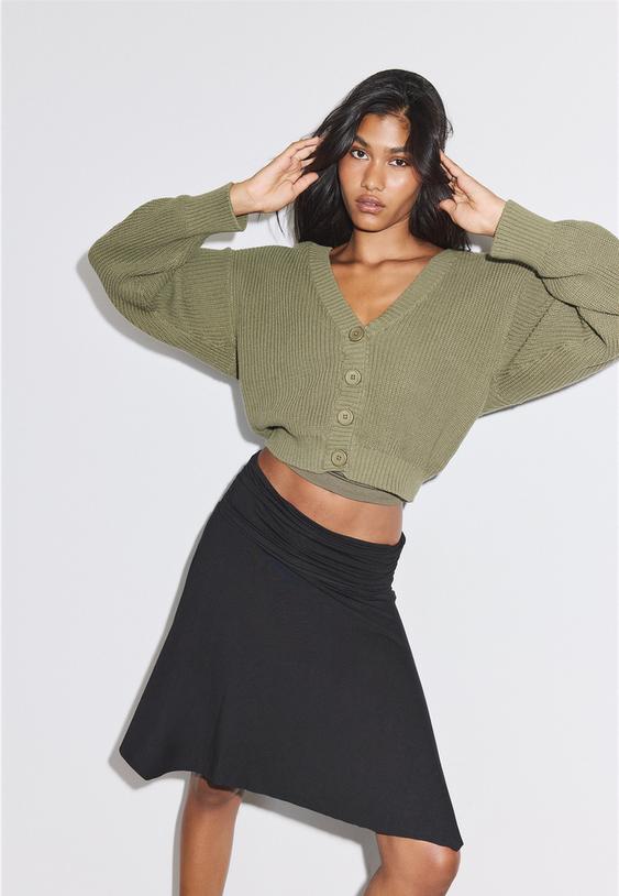 vneck knit cardigan