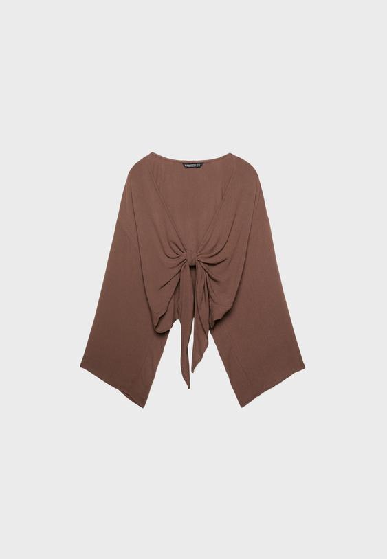 Blouse fluide à nœud