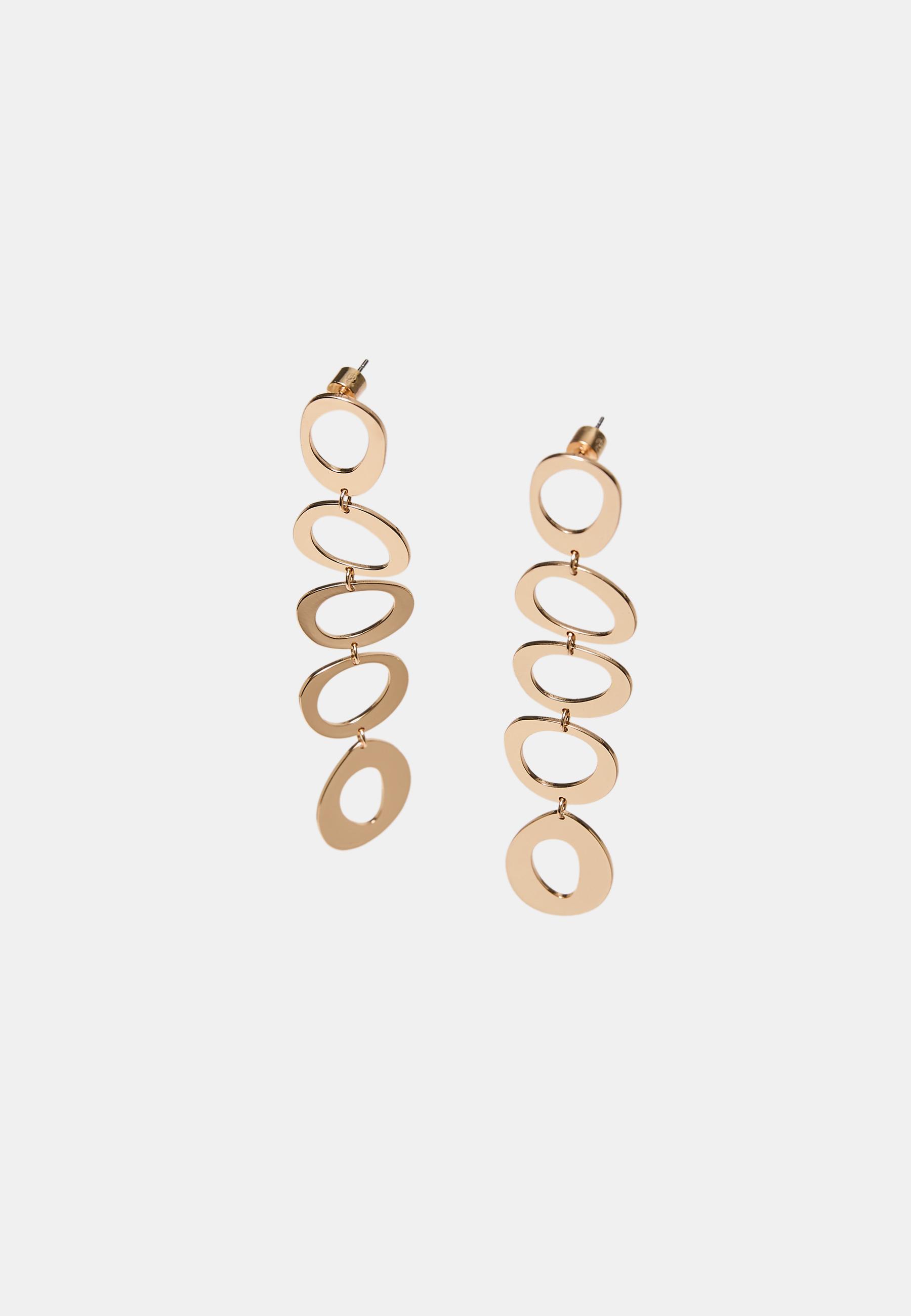 Circular dangle earring — Gold