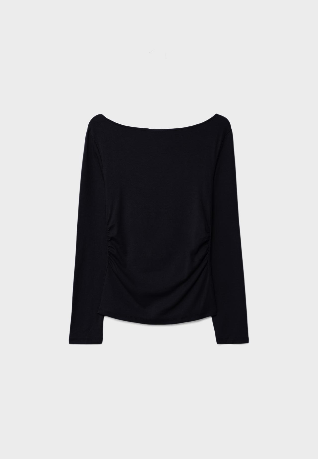 T-shirt manches longues froncé