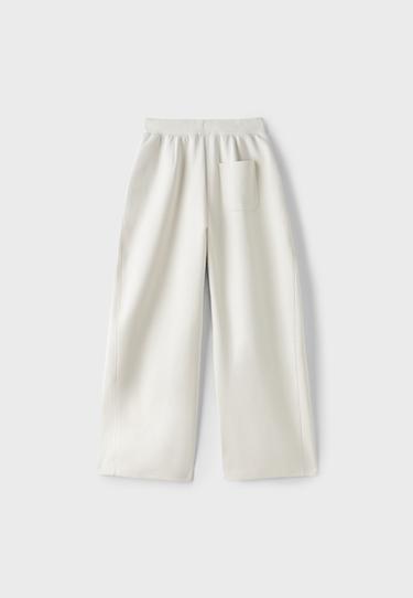 Wide-leg barrel jogger trousers — Vanilla 8