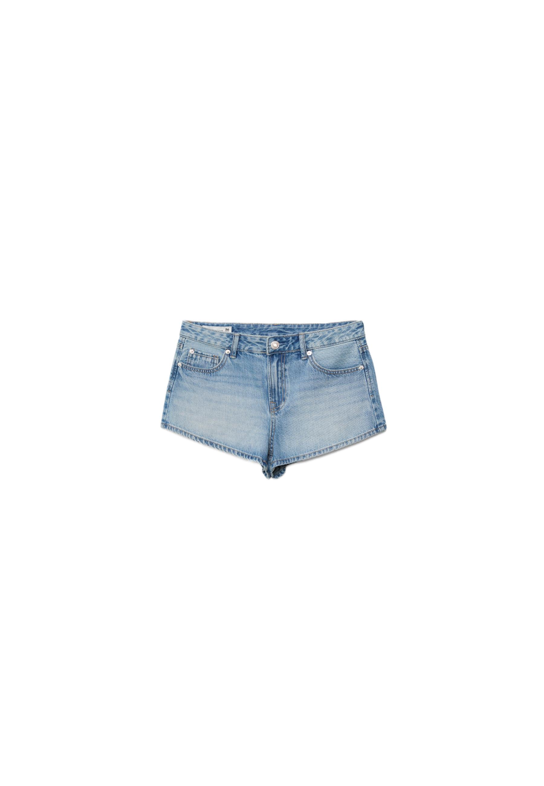 D79 Low-waist shorts — OVERDYED BLUE DENIM
