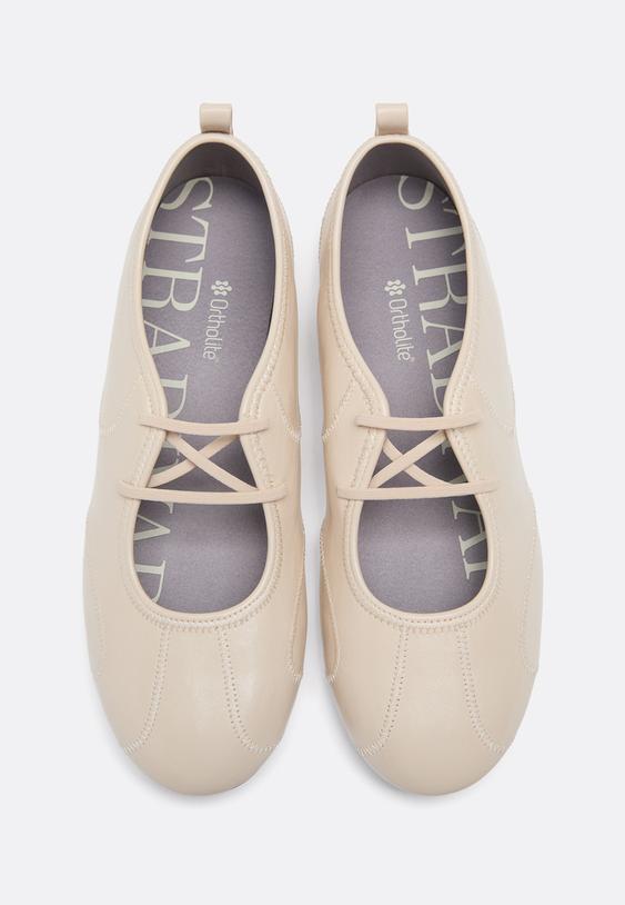 Stradivarius Elastic Strap Trainers Ecru 6