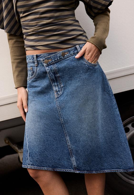 falda midi asimetrica