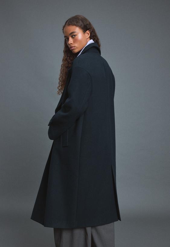 manteau long oversize toucher doux