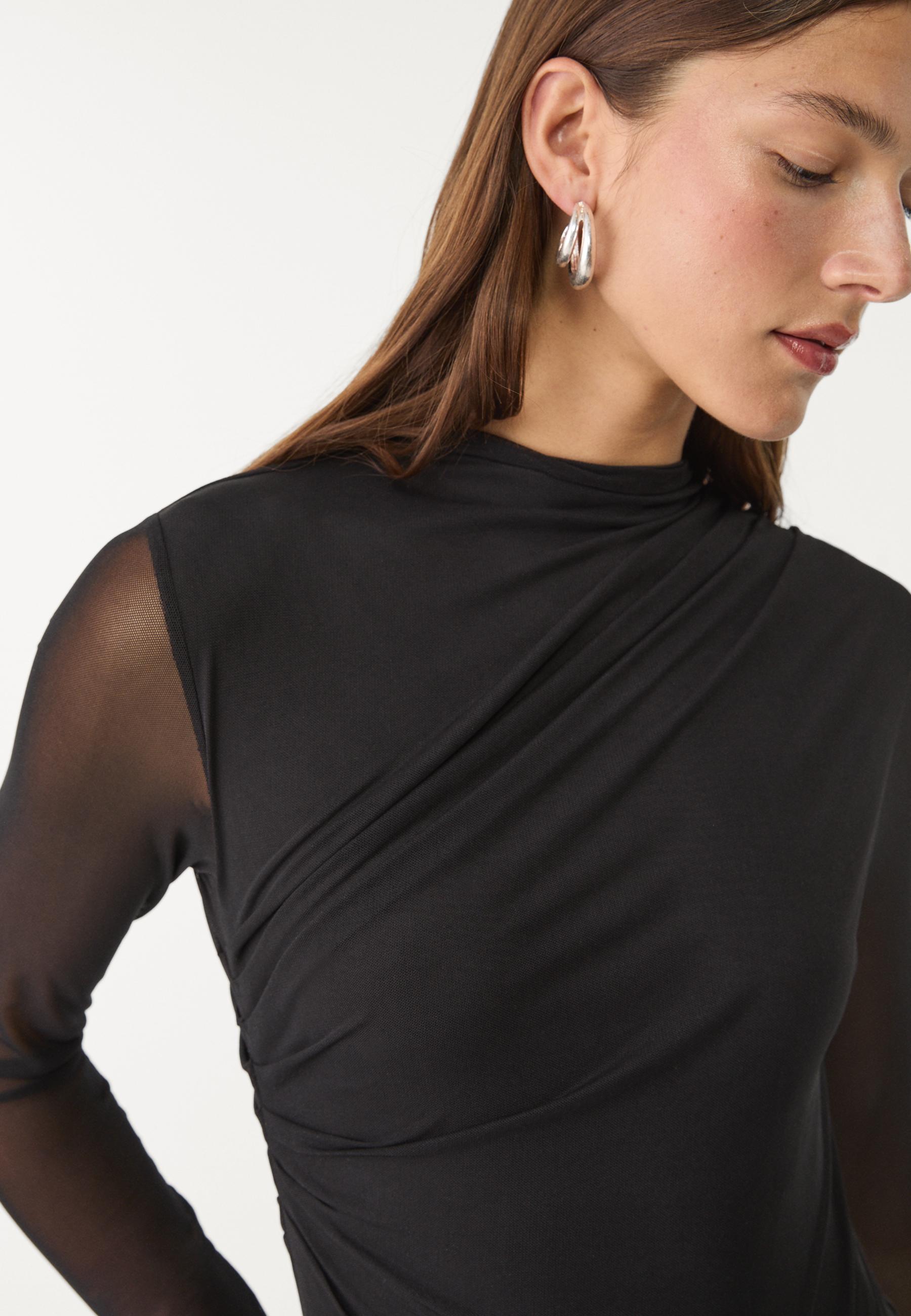 Gathered tulle bodysuit - Women's fashion | Stradivarius