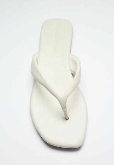 Flat thong sandals — ECRU 1