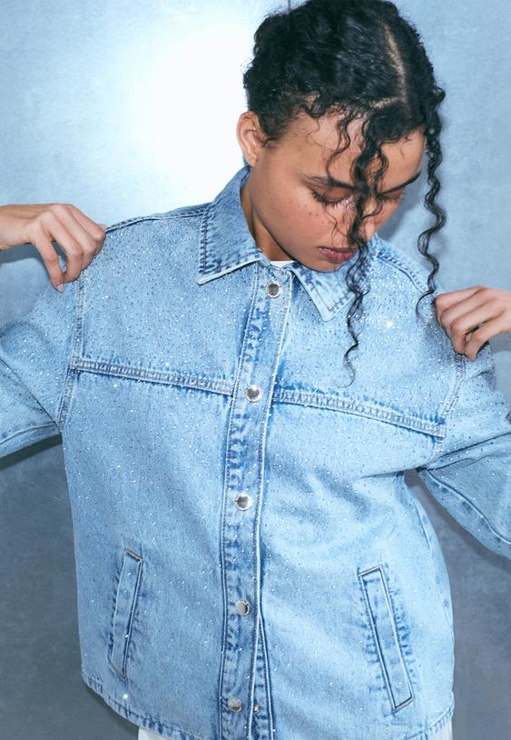 Traper Jakna S Našivenim Džepovima Sa Sjajem