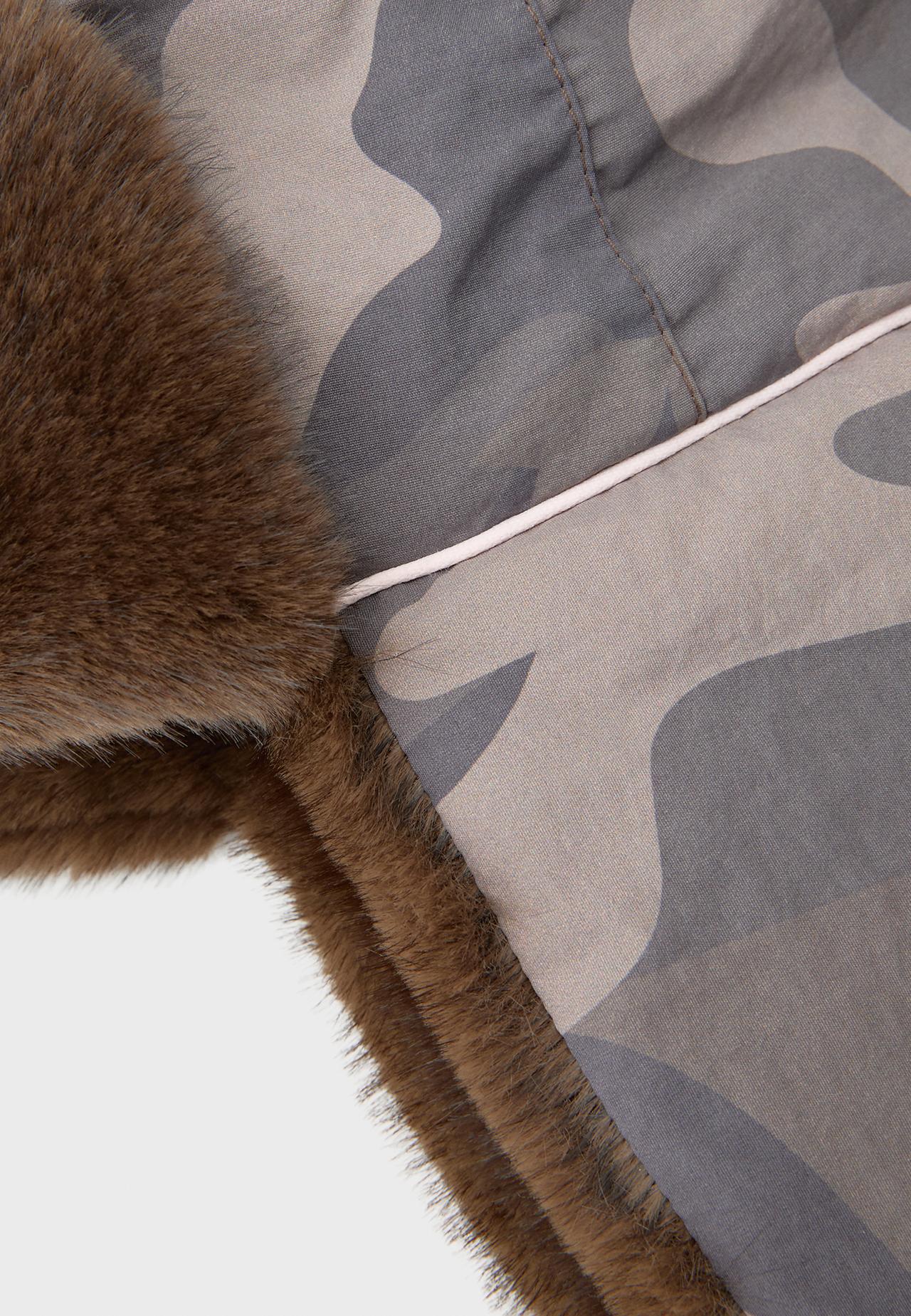 Printed aviator hat — Brown