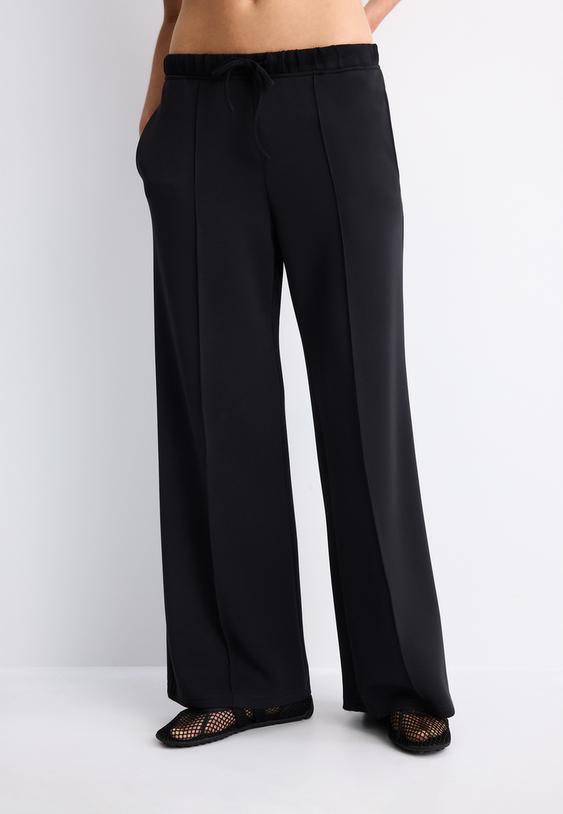 pantalon jogger wide leg nervio tacto suave