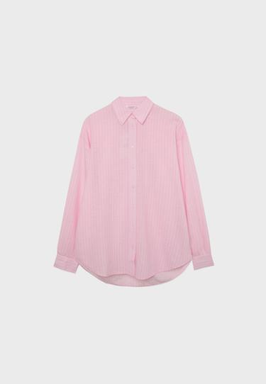 Linen effect shirt — Dusty rose 7