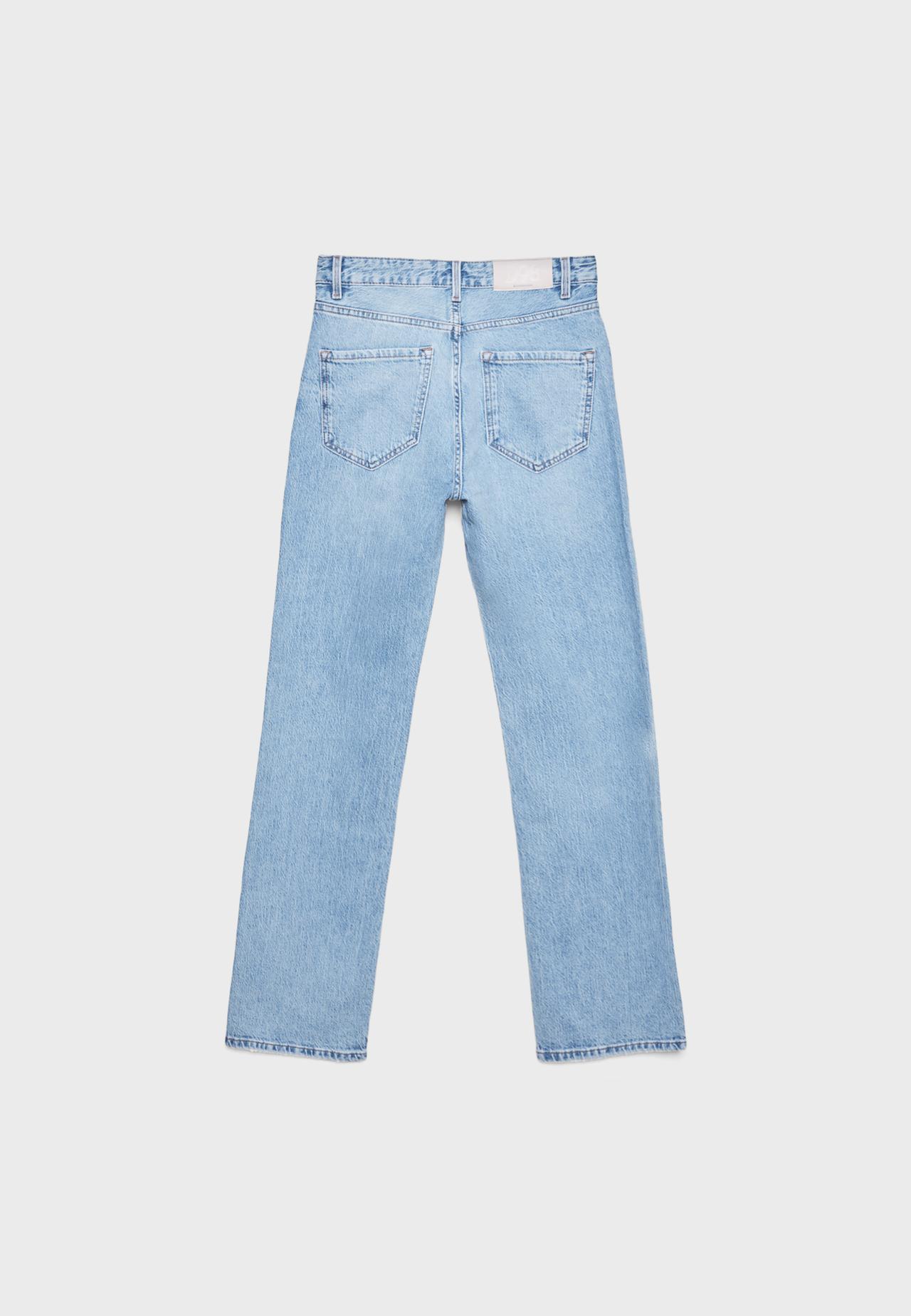 D98 straight-leg vintage effect jeans — MEDIUM LIGHT BLUE DENIM