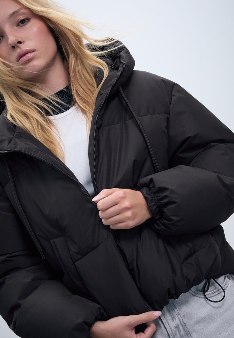 oversize puffer jacket with hood