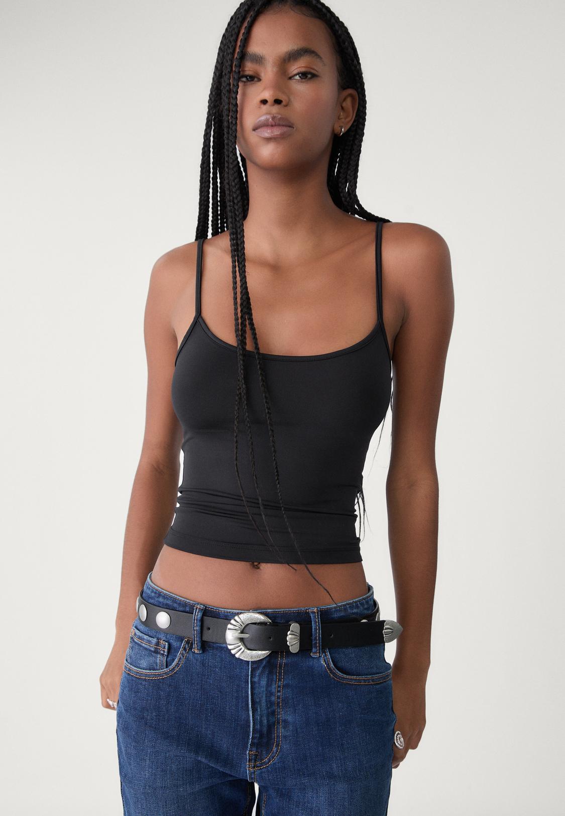 Blusa Transparente Blusas Tirantes Stradivarius Blusas Fiesta