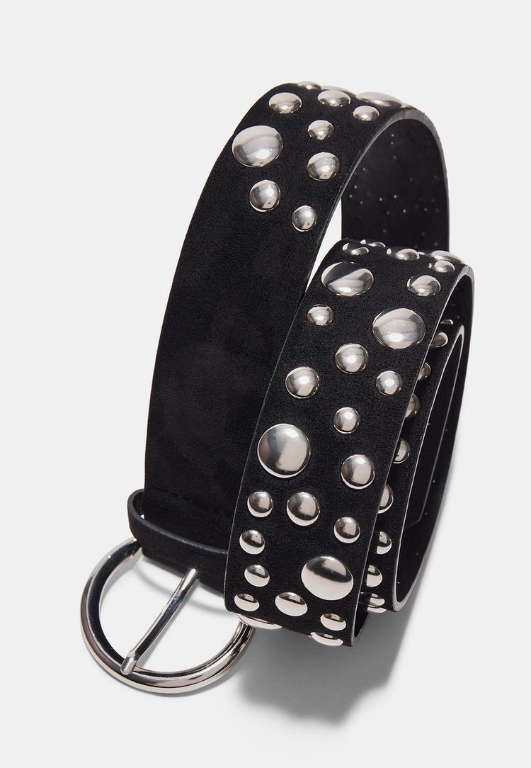 Stradivarius Ζώνη Με Πολλές Ακανόνιστες Τρουκς Μαύρο 70 φωτογραφία