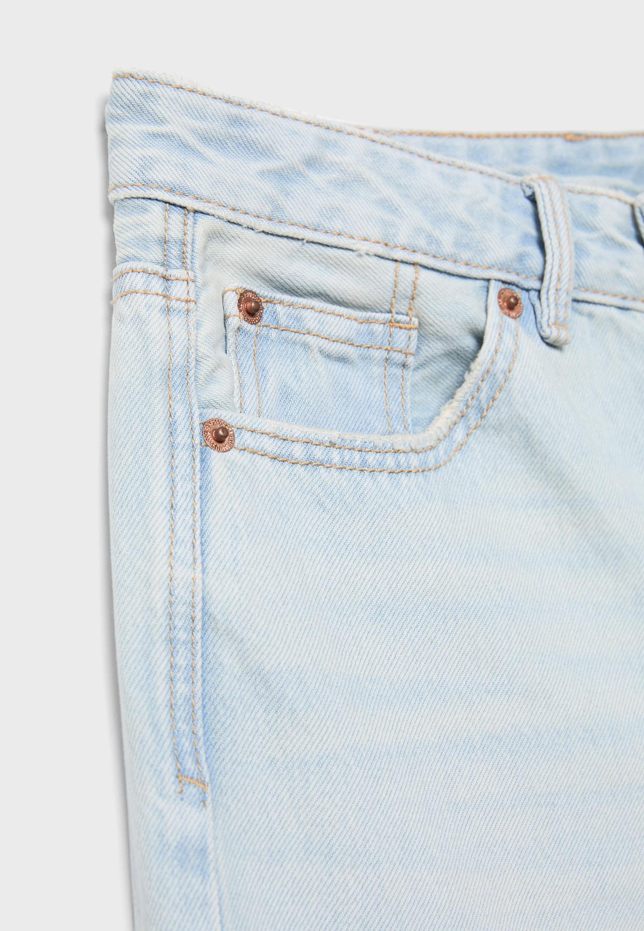 D92 Ripped straight wide-leg jeans — LIGHT BLEACH