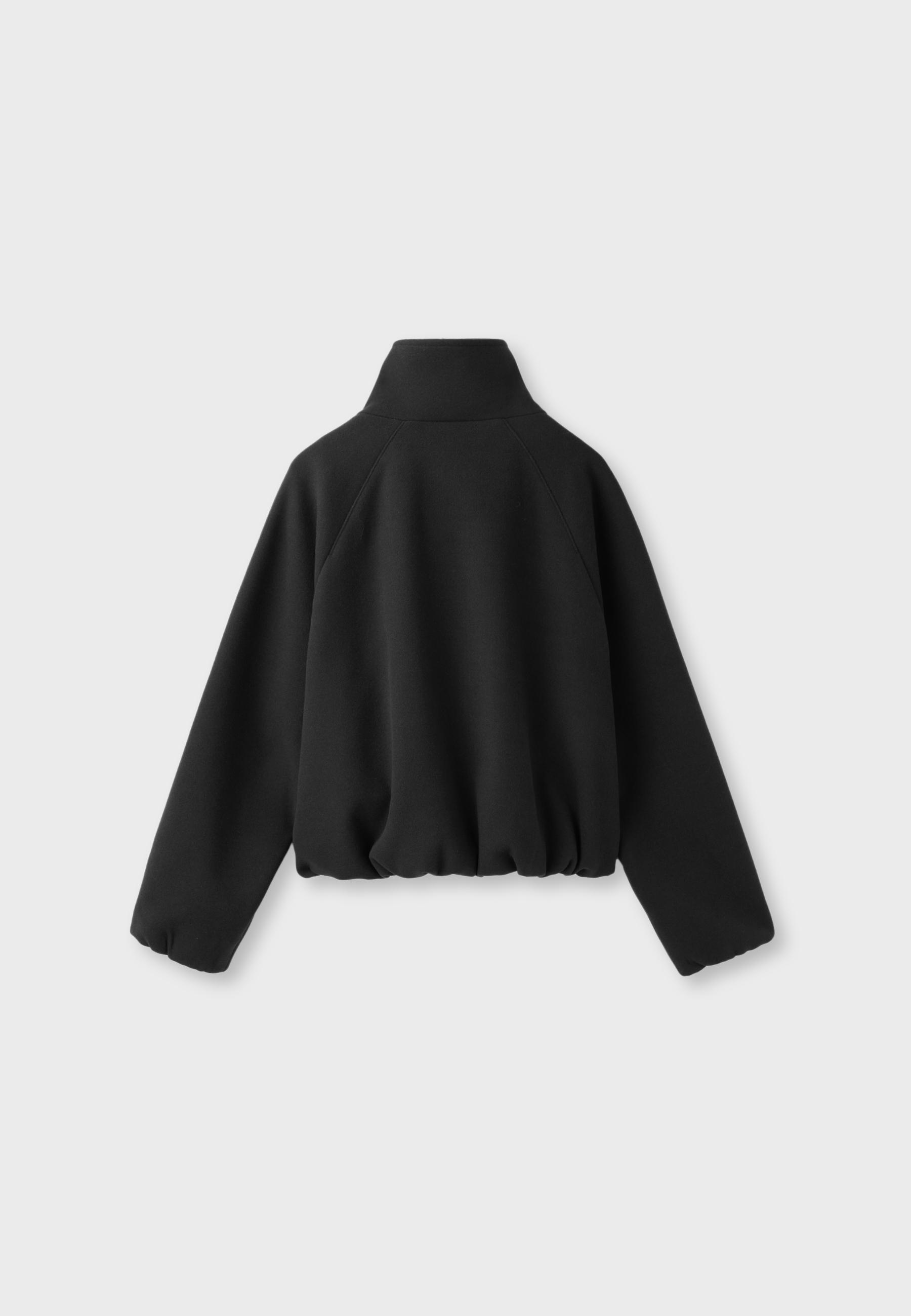 Soft-touch bomber jacket — Black