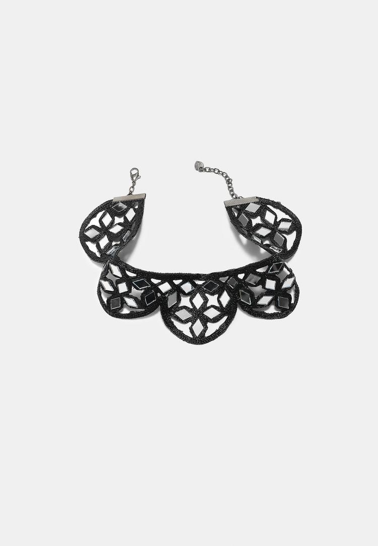 Stradivarius Choker-Halskæde Med Bølger Og Spejle 0-001 Os