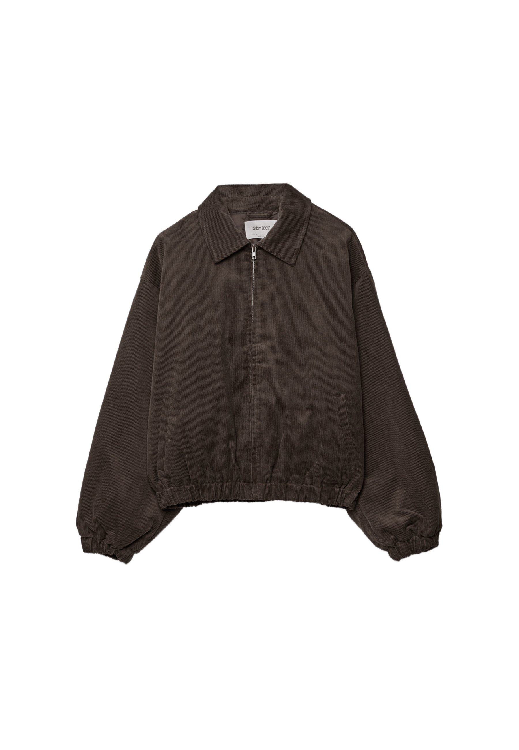 Corduroy Padded Jacket — Brown