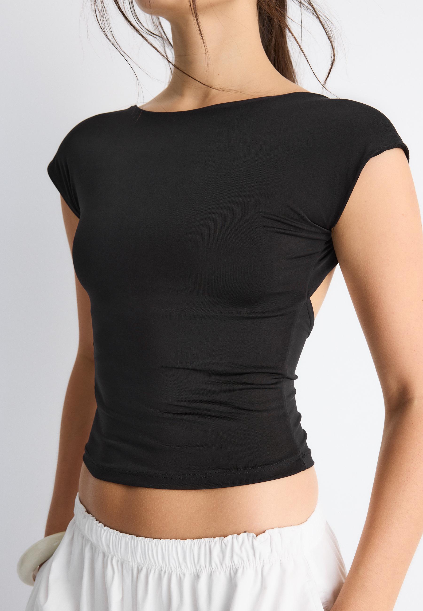 Open-back T-shirt - Women's fashion | Stradivarius Romania
