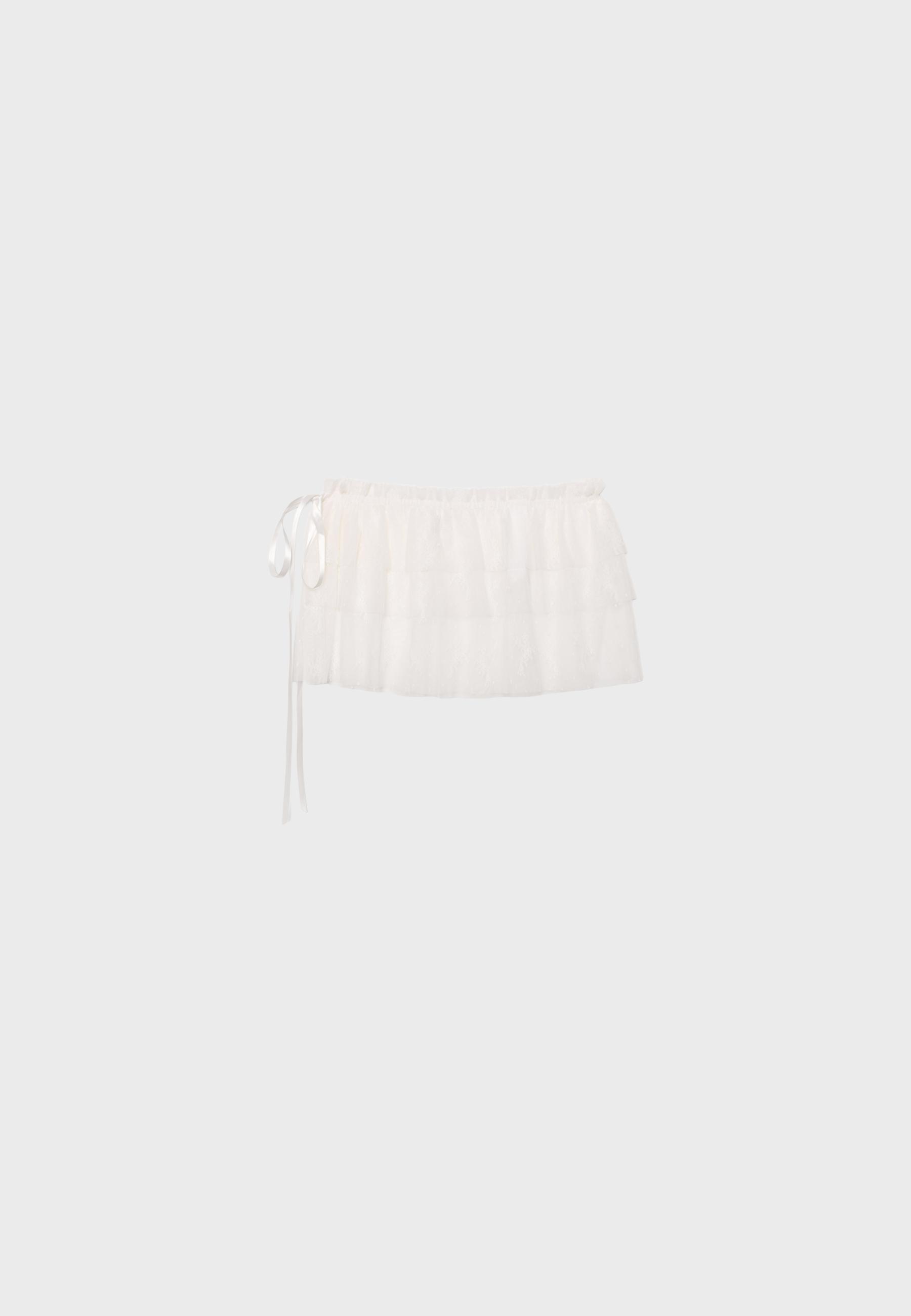 Lace pareo skirt — Ecru