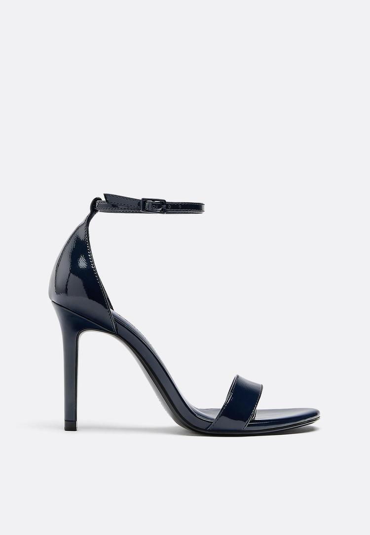 sandalen met lakleren hak