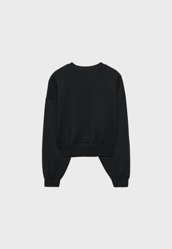 Yumuşak dokulu yarasa kollu sweatshirt - Görsel 8