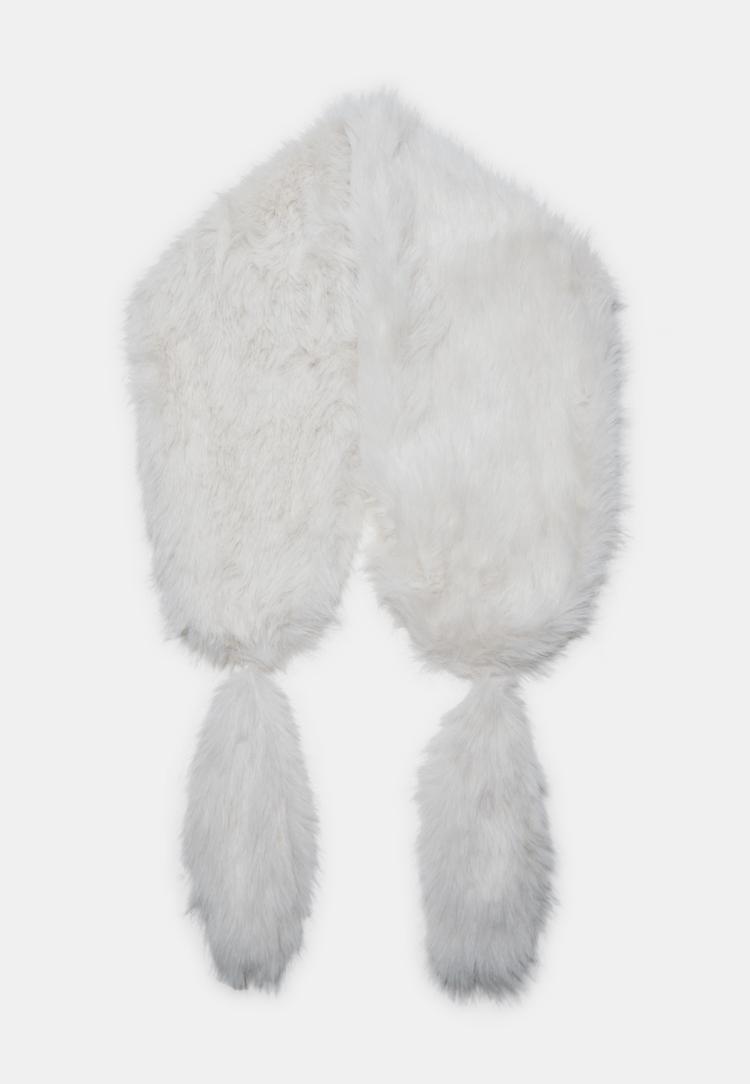 bufanda efecto pelo pompones