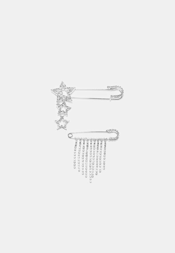 lot de 2 pins epingles cascade bijou