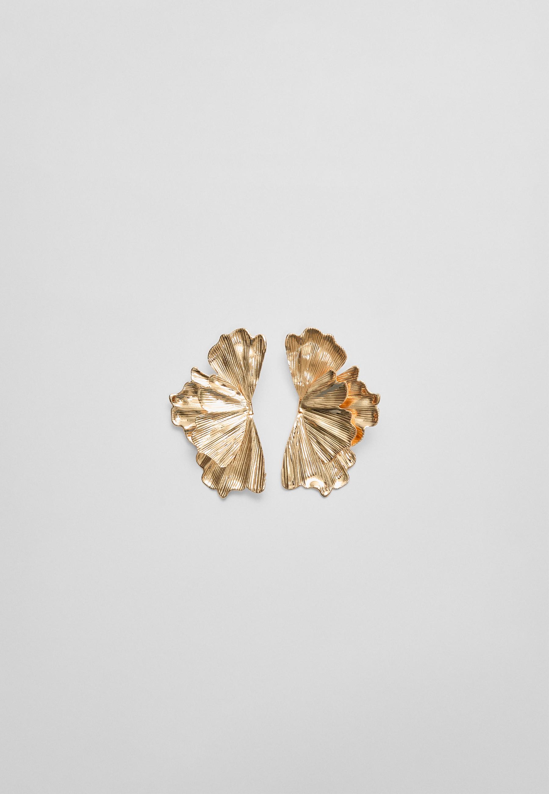 Maxi flower textured earrings - Women's fashion