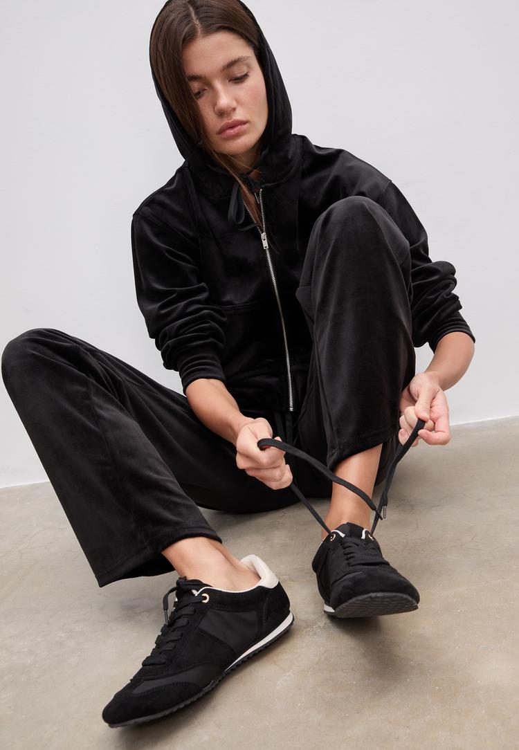 velvet joggers
